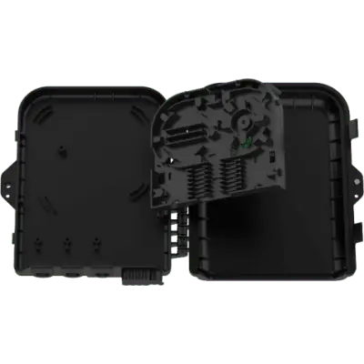 Caja de Empalme FTTx / 24 Fusiones / Splitter 1x8 SC/APC / 8 Acopladores SC/APC / 3 Puertos Troncal / IP65 / Interior-Exterior - Imagen 2