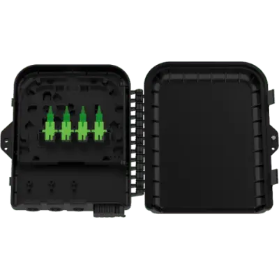Caja de Empalme FTTx / 24 Fusiones / Splitter 1x8 SC/APC / 8 Acopladores SC/APC / 3 Puertos Troncal / IP65 / Interior-Exterior - Imagen 4