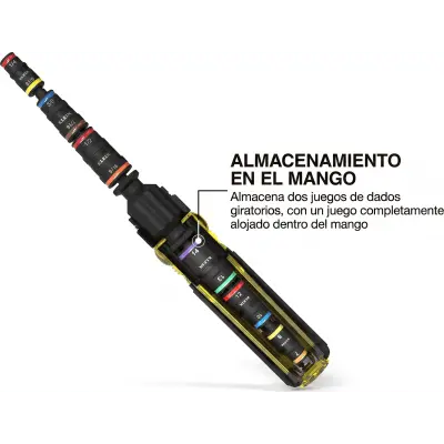 Juego de Dados de Impacto / Paso a Través / 39 Piezas / SAE y Métrico / Sistema KNECT / Adaptador 3/8" - Imagen 11