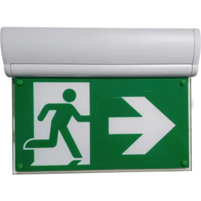 Señal de Salida de Emergencia / LED Edge-Lit / Pictograma Hombre Corriendo / Voltaje Universal 120-347 VAC / Autonomía 2 Horas / Carcasa 5VA - Imagen 3