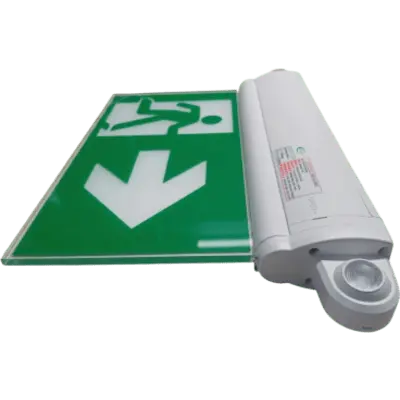 Letrero de Salida con Luz de Emergencia / Borde Iluminado LED / Pictograma Intercambiable 150 mm / Montaje Múltiple / Autonomía 2 Horas / 460 Lúmenes - Imagen 2