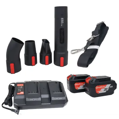 Sopladora Inalámbrica / 20V+20V / 6.0 Ah / Motor Sin Escobillas 1100 W / 650 CFM / 62 m/s / 6 Velocidades + Turbo / 1.9 kg - Imagen 2