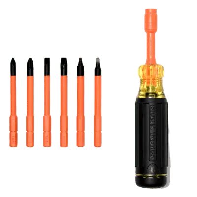 Destornillador Aislado Multiuso / 6 en 1 / Aislamiento 1000V CAT III / Auto-Lock / Cushion-Grip / Almacenamiento Integrado - Imagen 2
