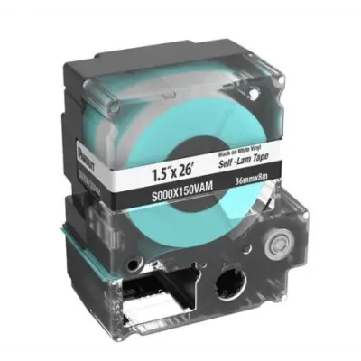 Casete de Etiquetas Autolaminadas / 25.4 mm (1 Pulgada) de Ancho / 7.9 m (26 Pies) de Largo / Para Cables Cat. 5e/6 / Color Blanco - Imagen 2