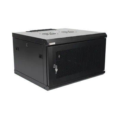 Gabinete Rack de Pared / 19 Pulgadas / 6U / 600 x 550 x 368 mm (23.6 x 21.7 x 14.5 in) / Carga Estática 60 kg / IP20 / Ventiladores AC / Panel Cepillo para Cables - Imagen 2