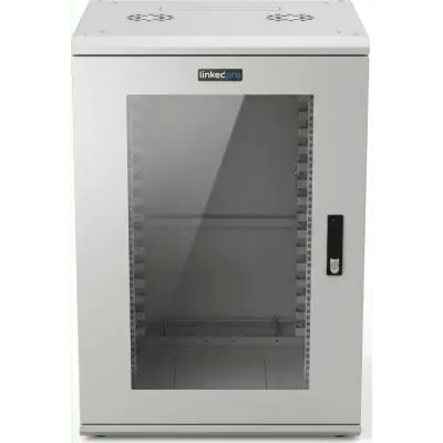 Gabinete Rackeable / 18U / 19 in / Puerta Cristal / Carga 750 Kg / 600x605x930 mm (23.6x23.8x36.6 in) / 3.05 ft Alto - Imagen 2