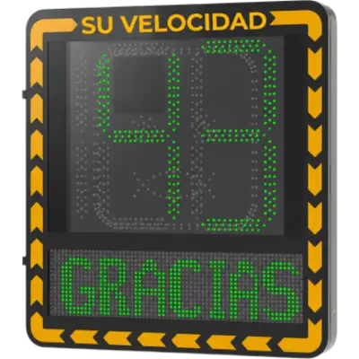 Radar Medidor de Velocidad / Detección 100 m (328.1 ft) / 32 Objetivos / 3 Carriles / Pantalla LED 3000 cd/m² / IP66 / Ethernet - Imagen 5