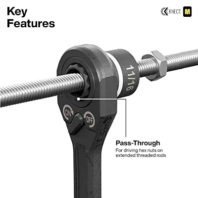 Juego de Dados de Impacto / Paso a Través / 39 Piezas / SAE y Métrico / Sistema KNECT / Adaptador 3/8" - Imagen 4