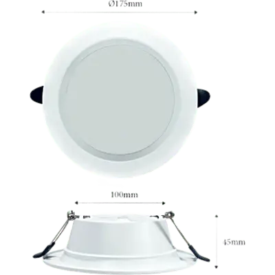 Downlight LED Empotrable / 18 W / 1400 lm / Temperatura Dual 4000K/6500K / Ángulo 100° / IP20 - Imagen 3