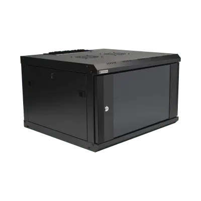 Gabinete de Pared / 6U / 19 Pulgadas / 600 x 550 x 382 mm / Cristal Templado 5 mm / Carga 60 kg / IP20 - Imagen 3