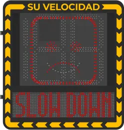 Display LED para Control de Velocidad / Alcance Visual 100 m (328 ft) / Indicación por Código de Colores / IP66 / Wi-Fi y Ethernet / Radar Compatible - Imagen 5