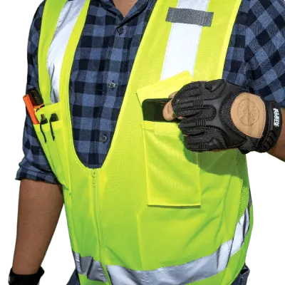 Chaleco de seguridad reflectante / Talla XL / ANSI/ISEA 107-2015 Tipo R Clase 2 / Pecho 44''-50'' (111,8-127 cm) / Amarillo alta visibilidad - Imagen 5