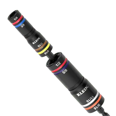 Juego de Sockets de Impacto / 4 Tamaños Hex en 1 Socket / Profundidad Extendida / Acción por Resorte / Sistema Modular de Almacenamiento / Código de Colores - Imagen 5