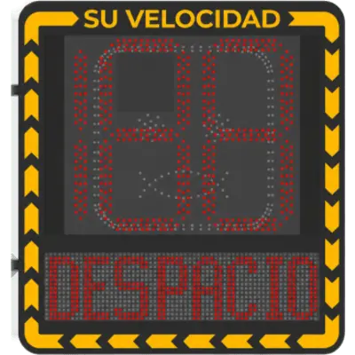 Radar Medidor de Velocidad / Detección 100 m (328.1 ft) / 32 Objetivos / 3 Carriles / Pantalla LED 3000 cd/m² / IP66 / Ethernet - Imagen 4