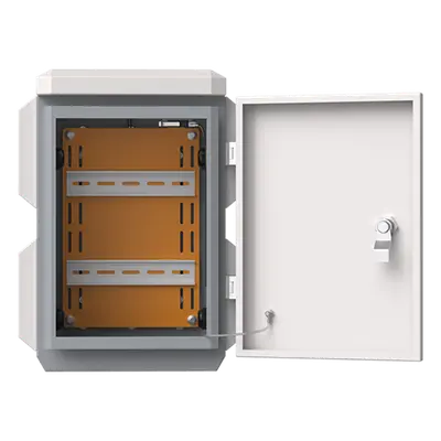 Gabinete de Protección IP / Acero SPCC / 180 x 340 x 160 mm / IP55 / Rieles DIN / Montaje Vertical u Horizontal / 4 Placas Laterales Externas - Imagen 2