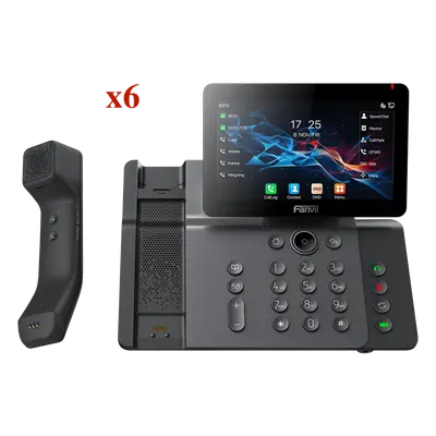 Teléfono IP Empresarial / Pantalla Táctil IPS 7' / Wi-Fi 6 Dual-Band / Bluetooth 5.4 / Micrófono Inalámbrico / 20 Líneas SIP / Videollamadas HD 1080p - Imagen 2