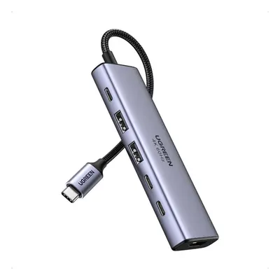 Hub USB-C 6 en 1 / HDMI 4K@60Hz / 4x USB 3.2 Gen 2 10 Gbps / PD 100W / Aluminio / 20 cm - Imagen 2