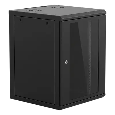 Gabinete de Pared 16U / 635 mm (25 in) Profundidad / Cristal Templado / Acero Reforzado / 100 kg Capacidad / Interior - Imagen 2