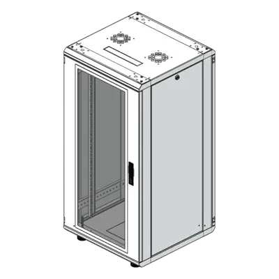 Gabinete Rack de Piso / 24U / 19 Pulgadas / Vidrio con Cerradura / Carga 750 kg / 600x605x1190 mm (23.6x23.8x46.9 in) / Acero Calibres 16-18-20 - Imagen 2