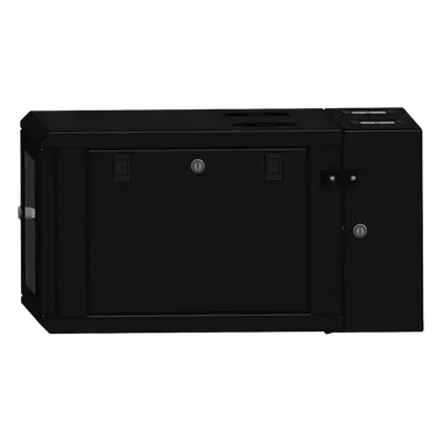 Gabinete Rackeable de Pared / 6U / 19 Pulgadas / Puerta de Cristal / Abatible 120° / Carga 80 kg / Ventilación 120 mm - Imagen 2