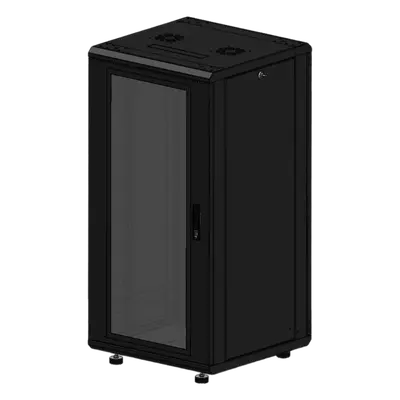 Gabinete Rack de Piso / 24 Unidades / Puerta de Cristal / Carga 750 kg (1653.5 lb) / Profundidad 46 cm / Ventilación 120 mm - Imagen 2