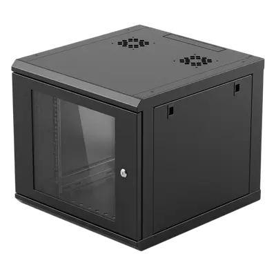 Gabinete de Pared 9U / 19 in / Profundidad 635 mm (2.08 ft) / Carga 100 kg / Cristal Templado / Acero Reforzado - Imagen 2