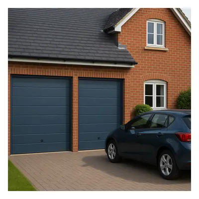 Puerta de Garage / Estilo Americano / 16×8 pies (4.9×2.4 m) / Aislada / Acabado Deluxe / Color Gris / Línea Central - Imagen 2