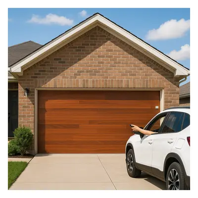 Puerta de Garage / Estilo Americano / Acabado Laminado Madera Clara / 9x8 Pies (2.74x2.44 m) / Panel Calibre 26 / Poliuretano 42mm - Imagen 2