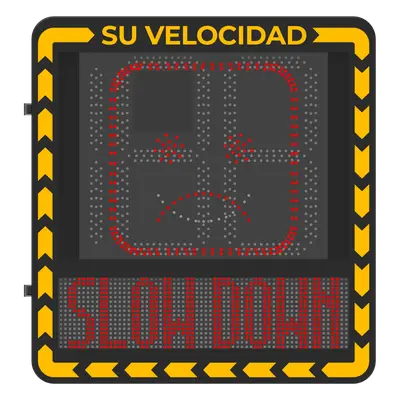 Radar Medidor de Velocidad / Detección 100 m (328.1 ft) / 32 Objetivos / 3 Carriles / Pantalla LED 3000 cd/m² / IP66 / Ethernet - Imagen 2