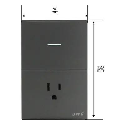 Placa con Interruptor y Toma Corriente / 127 V / 60 Hz / 10-15 A - Imagen 2