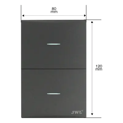 Placa con Interruptores / 10 A / 127 V / 60 Hz / Policarbonato / 2 Módulos - Imagen 2