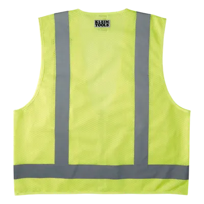 Chaleco de seguridad reflectante / Talla XL / ANSI/ISEA 107-2015 Tipo R Clase 2 / Pecho 44''-50'' (111,8-127 cm) / Amarillo alta visibilidad - Imagen 2