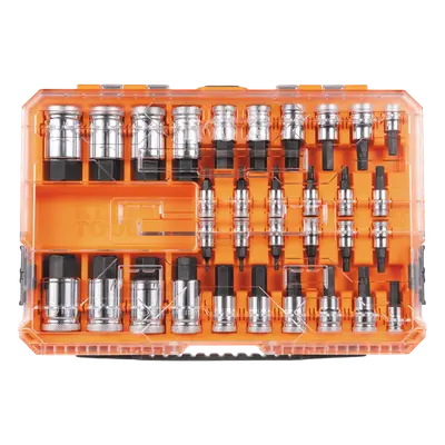 Juego de Dados Hexagonales / 32 Piezas / SAE-Métrico-Torx / Conducción 1/4", 3/8" y 1/2" / Acabado Moleteado - Imagen 2