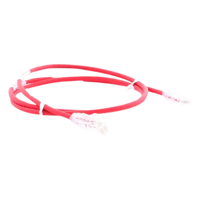 Cable de Parcheo Cat6 / UTP 28AWG Diámetro Reducido / 0.61m (2 Pies) / Rojo / LSZH-CM / PoE++ - Imagen 2