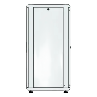 Gabinete Rack de Piso / 24U / 19 Pulgadas / Vidrio con Cerradura / Carga 750 kg / 600x605x1190 mm (23.6x23.8x46.9 in) / Acero Calibres 16-18-20 - Imagen 3