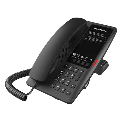 Teléfono IP Hotelero / 2 Líneas SIP / 5 Teclas Programables / Audio HD Manos Libres / PoE 802.3af / Puerto USB-A de Carga / Ethernet 10/100 Mbps - Imagen 3