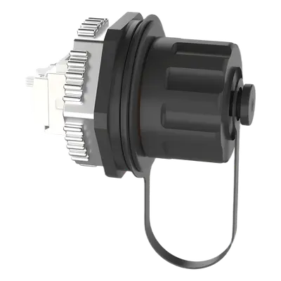 Conector Industrial RJ45 / Categoría 6A / IP67 / 8 Posiciones / Tapa Protectora / 50 μin Oro / 24 AWG - Imagen 3