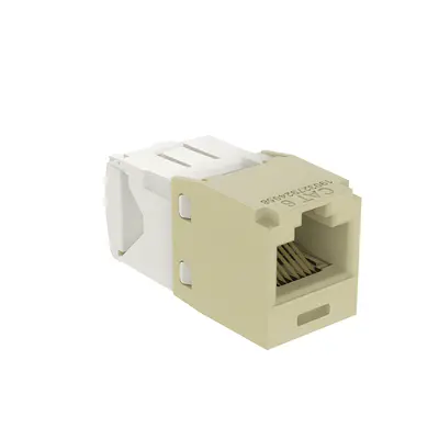 Conector Jack RJ45 / Categoría 6 / 8 Posiciones 8 Cables / Terminación sin Herramienta de Impacto / Color Marfil - Imagen 3