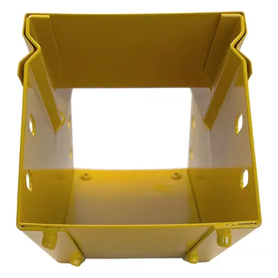 Curva Vertical Interior / 45° / Aluminio 4" x 4" / Radio 8" / Epóxica Amarilla / Con Tapa y Accesorios - Imagen 3