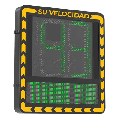 Radar Medidor de Velocidad / Detección 100 m (328.1 ft) / 32 Objetivos / 3 Carriles / Pantalla LED 3000 cd/m² / IP66 / Ethernet - Imagen 3