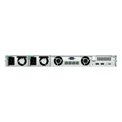 Servidor NAS Rackmount / 4 Bahías Hot-Swappable / 1U / 2000/1300 MB/s Lectura/Escritura / 4 Puertos 1GbE RJ45 / PCIe 3.0 x8 / Dual Power Supply Redundante / DSM / Almacenamiento Empresarial - Imagen 3