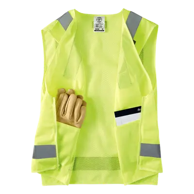 Chaleco de seguridad reflectante / Talla XL / ANSI/ISEA 107-2015 Tipo R Clase 2 / Pecho 44''-50'' (111,8-127 cm) / Amarillo alta visibilidad - Imagen 3