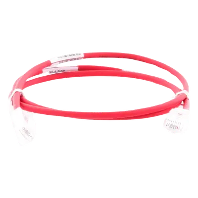 Cable de Parcheo Cat6 / UTP 28AWG Diámetro Reducido / 0.61m (2 Pies) / Rojo / LSZH-CM / PoE++ - Imagen 3