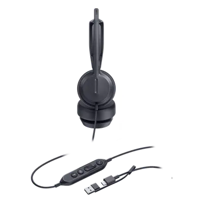 Auriculares Profesionales USB / Cancelación de Ruido con IA / Altavoz 35 mm / Certificado Microsoft Teams / USB-C con Adaptador USB-A / Diseño Ergonómico Binaural - Imagen 3