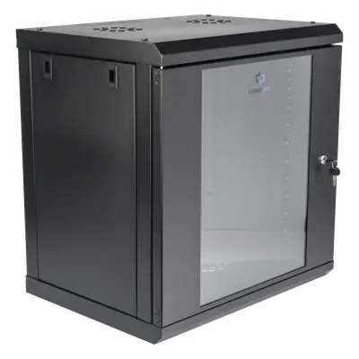 Gabinete de Pared 12U / Profundidad 455 mm (18 in) / Cristal Templado / Acero Reforzado / Carga 80 kg - Imagen 3