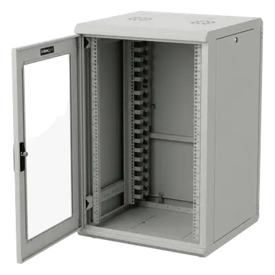 Gabinete Rackeable / 18U / 19 in / Puerta Cristal / Carga 750 Kg / 600x605x930 mm (23.6x23.8x36.6 in) / 3.05 ft Alto - Imagen 4