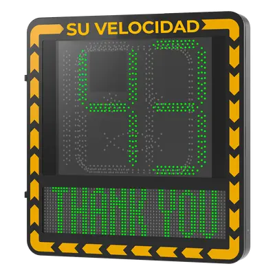Display LED para Control de Velocidad / Alcance Visual 100 m (328 ft) / Indicación por Código de Colores / IP66 / Wi-Fi y Ethernet / Radar Compatible - Imagen 4