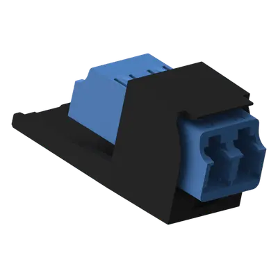 Módulo Acoplador LC Duplex / Fibra Monomodo OS1/OS2 / Cerámica Zirconia / 1 Espacio Mini-Com - Imagen 3