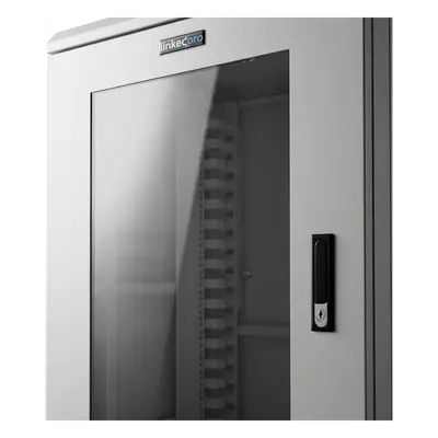 Gabinete Rack 19 Pulgadas / 18U / Piso / Puerta Cristal Templado / Acero Cal. 16-18-20 / 750 kg (1653.5 lb) / 60x93x46 cm (23.6x36.6x18.1 in) - Imagen 2