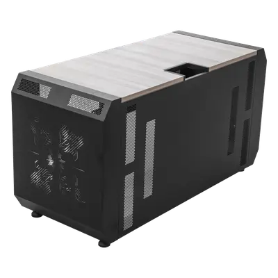 Consola Profesional para Monitoreo y Cómputo / Acero Laminado y Madera / Ranura para Base de Monitores / Tomacorriente 15A / Iluminación LED / 1.64 ft (0.5 m) de Profundidad - Imagen 11